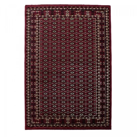 Tapis orient 200x290 rouge rectangle motifs orientaux BISKO 3 (1/5)