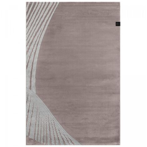 Tapis salon et chambre 160x230 rose et gris rectangle tissé motif géométrique OBEROI (1/5)