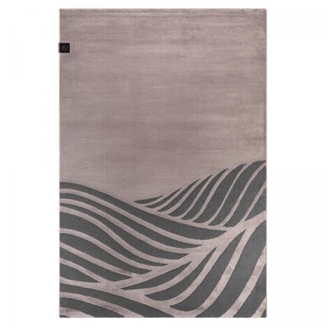 Tapis salon et chambre 160x230 rose et gris rectangle tissé motif géométrique PALM (1/5)