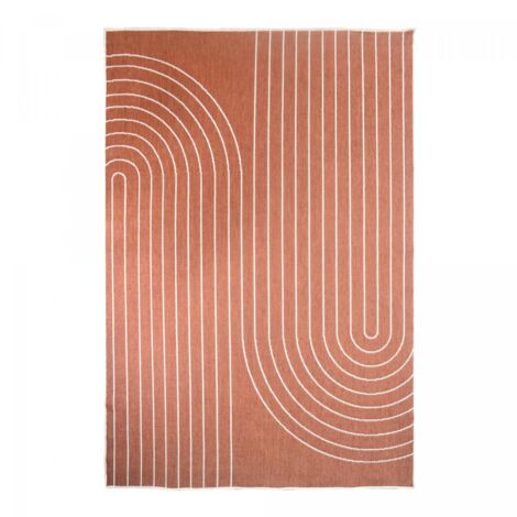 Tapis extérieur, kilim reversible LYN2 V REVERSIBLE 240x340 Terracota et crème (1/5)