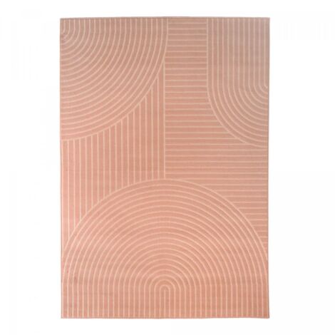 Tapis salon et chambre 200x290 rose rectangle tissé motif géométrique AF2 ARCROL (1/5)