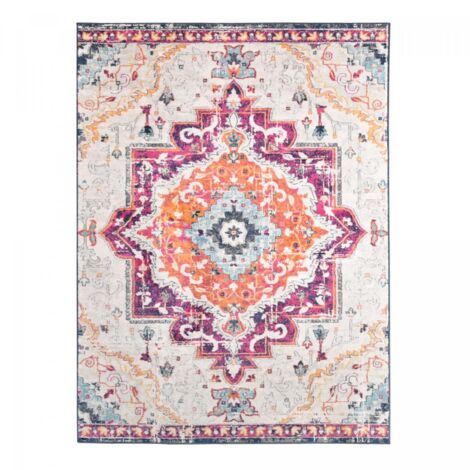 Tapis Vintage Oriental LYN3 MED 1 120x170 cm - multicolore violet orange bleu