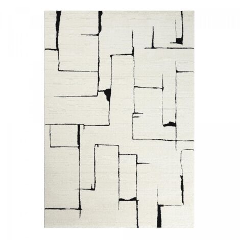 Tapis salon LYN9 BRINKI 160x230 cm Noir - Tapis Salon doux et soyeux