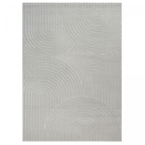 Tapis intérieur extérieur  Gris 80x150 LYN14 ARC6EL ton sur ton en relief