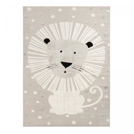 Tapis enfant LYN9 LI ON 200x290 cm Beige - Tapis facile d'entretien, doux et soyeux (1/5)
