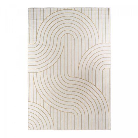 Tapis extérieur, kilim reversible BC REVERSIBLE 160x230 jaune et crème (1/5)