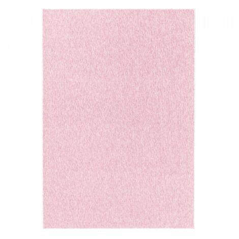 Tapis salon et chambre 200x290 rose rectangle tissé motif uni SAKRDA (1/5)