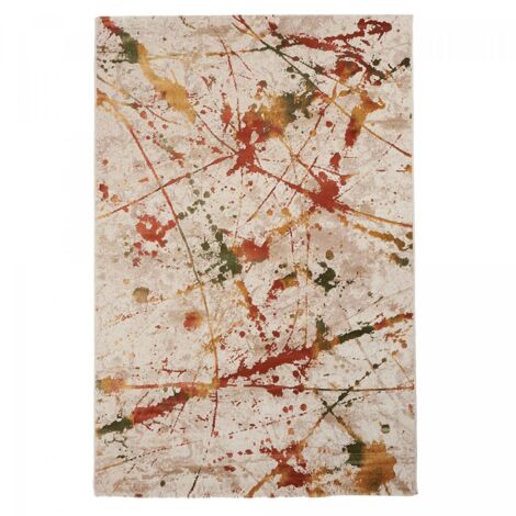 Tapis salon et chambre 80x150 multicolore rectangle tissé motif ethnique ABTRACT (1/5)