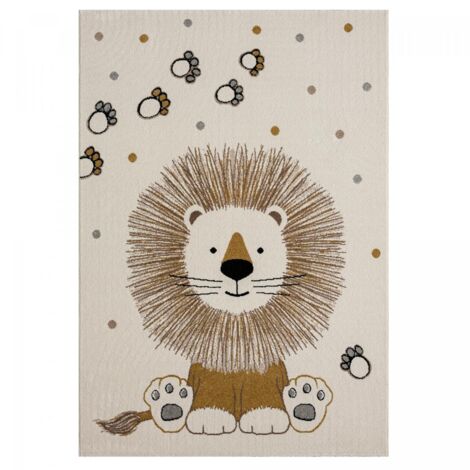 Tapis enfant tissé 40x60 cm – Motif animaux – Polypropylène – Anti-acariens et hydrofuge – Facile à entretenir – Dezenco