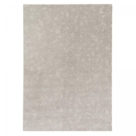 Tapis salon et chambre 200x290 gris rectangle tissé motif uni VELURE 1 (1/4)