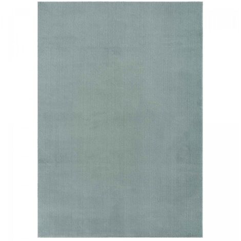Tapis LYN10 LAVABLE 30°C 60x110 Bleu, tapis shaggy uni à longs poils (1/4)