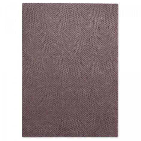 Tapis salon et chambre en laine 170x240 bordeaux rectangle fait à la main (1/5)