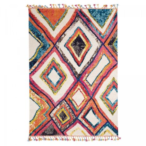 Tapis berbère motif ethnic 80x150 violet LYN5 OURIKA