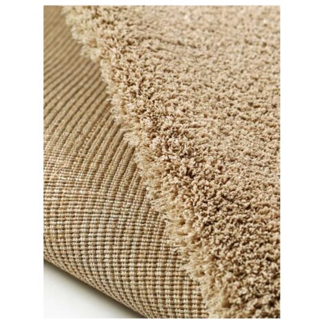 Tapis salon silchou beige 80x150 oeko tex® en polyester doux et