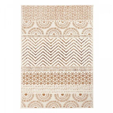 Tapis berbère motif ethnic 190x280 crème LYN1 ORIENVAG