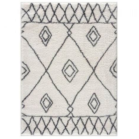 Tapis berbère motif ethnic 200x280 crème LYN4 DOUX 2
