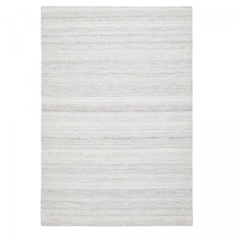 Tapis kilim tissé 120x170 crème rectangle motif faux uni LOFODI