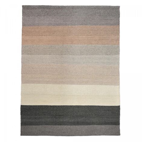 Tapis kilim fait à la main en laine 160x230 beige et bleu rectangle (1/5)