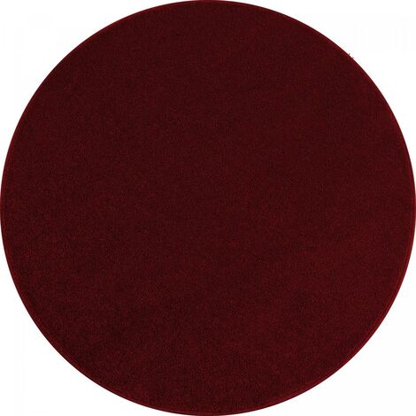 Tapis rond tissé Ø120cm rouge motif uni pour cuisine SOULA (1/3)