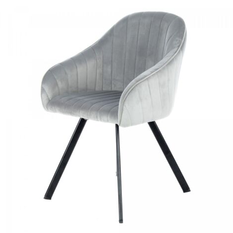Fauteuil semi artisanal LOT DE 2 ANE 59x56 gris (1/5)