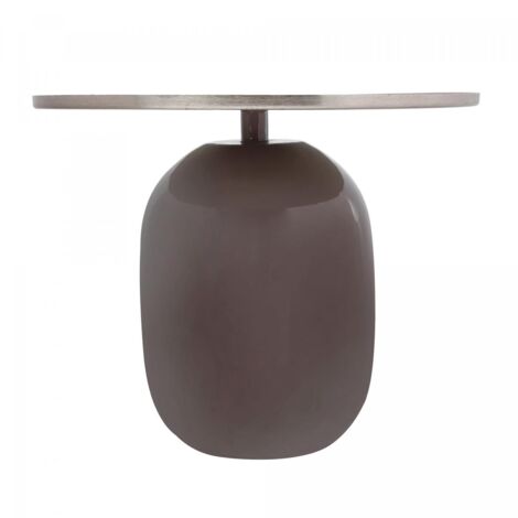 Table basse fait main en fer ERA 51x51 gris clair et gris foncé (1/4)