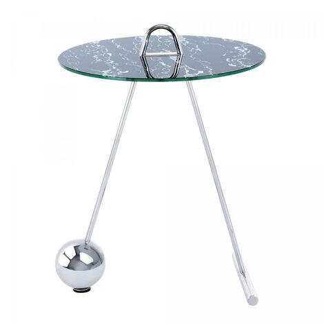 Table basse ELI 46x46 cm gris en acier (1/4)