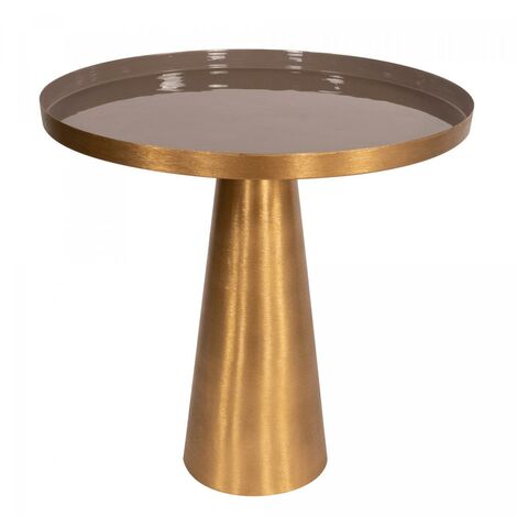 Table basse fait main en fer motif contemporain EBI 51x51 gris (1/4)