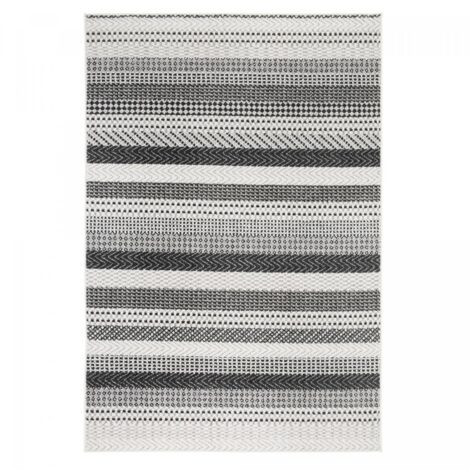 Tapis salon et chambre 120x170 gris clair et gris foncé tissé (1/3)