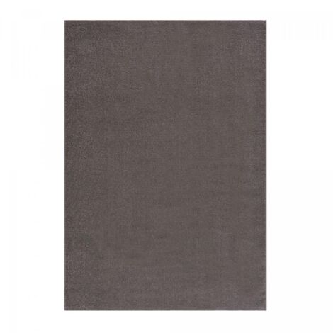 Tapis salon et chambre 160x230 gris rectangle tissé motif uni NOSSA