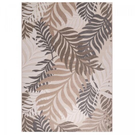 Tapis extérieur kilim 200x290 crème rectangle CHIMEK (1/5)