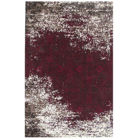 Tapis kilim fait main 170x240 rose rectangle motif géométrique AURATA (1/5)