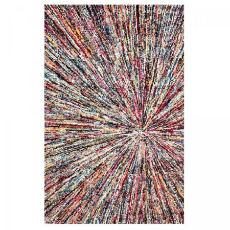 Tapis salon et chambre 240x340 multicolore rectangle tissé motif ethnique LYN6 IMPACT (1/4)