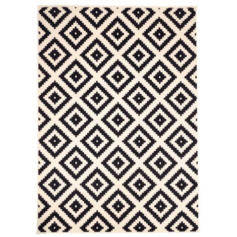 Tapis salon et chambre 120x170 crème rectangle tissé motif scandinave ORMA