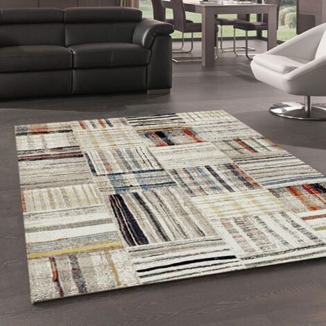 Tapis berbère motifs tribaux 60x110 beige MARO