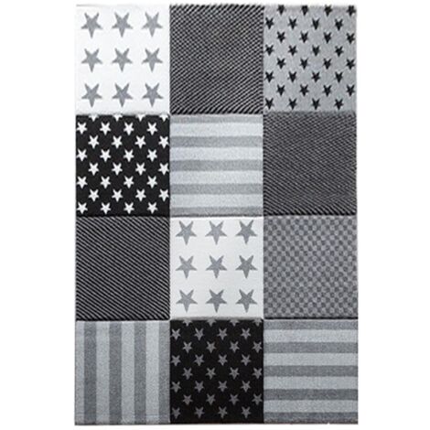 Tapis enfant tissé 240x340 gris rectangle LYN8 FLAG START (1/5)