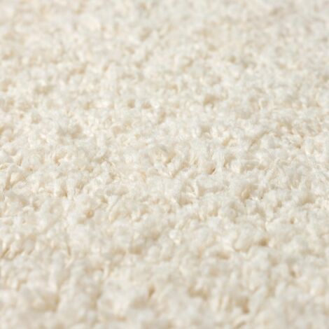 Tapis shaggy 80x150 crème tissé rectangle motif uni UNILA