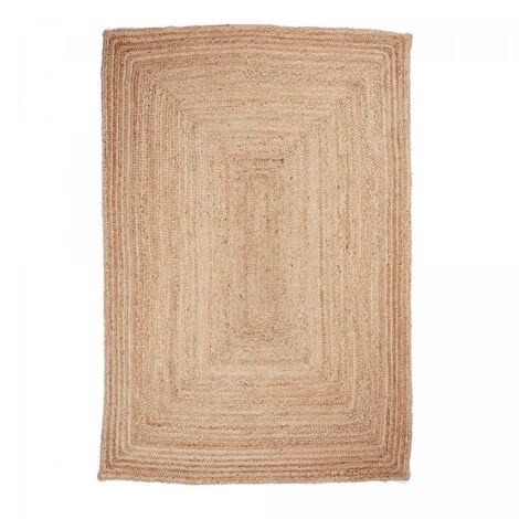 Tapis en jute fait à la main 120x170 sable motif uni NATURE