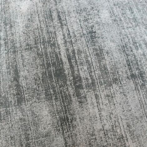 Tapis salon 160x230 GEOGREY Gris fait main en coton Certification care and  Fair idéal pour Salon