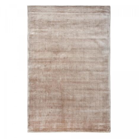 Tapis salon et chambre en viscose 200x300 beige fait à la main motif uni NEO +