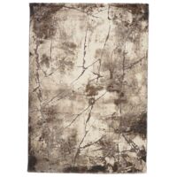Tapis salon et chambre 120x170 gris rectangle tissé motif abstrait TERSORE