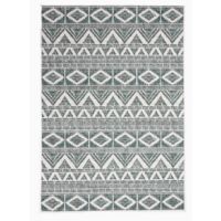 Tapis extérieur, kilim reversible LYN2 BG REVERSIBLE 80x150 vert et crème