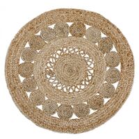 Tapis jute tissé Ø150cm beige rond JUTE RUG