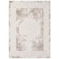 Tapis oriental rectangle 300x400 cm beige – Tissé polypropylène – Motif traditionnel – Anti-acarien et hydrofuge – Unamourdetapis