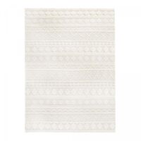 Tapis salon et chambre en laine 160x230 crème rectangle tissé motif scandinave TINCA