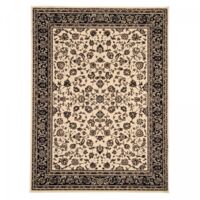 Tapis oriental 200x290 cm ivoire rectangle – Motif ancestral tissé – Antistatique, hydrofuge, insensible aux UV – Unamourdetapis