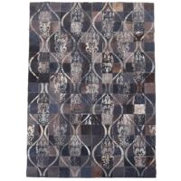 Tapis peau de vache 80x150 marron kilim fait main AURELIA