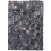 Tapis peau de vache 80x150 marron kilim fait main LUBO