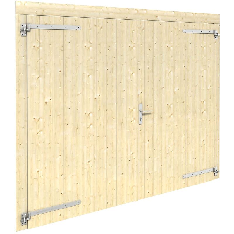 Palmako Flachdachgarage Rasmus 19,0 m² Garage aus Holz, Unterstellplatz mit  44 mm Wandstärke, Fertiggarage mit Montagematerial
