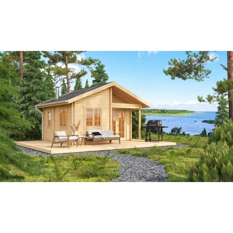 Finntherm Saunahaus Talis Gartensauna Sauna Mit Mm Wandst Rke Inklusive Terrasse Au Ensauna