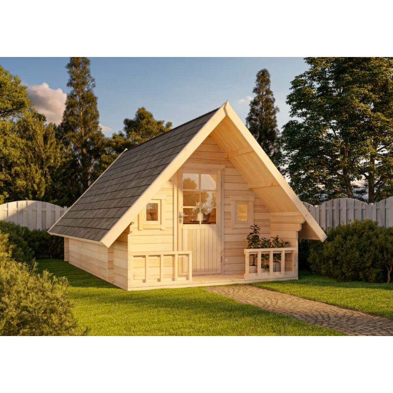 Alpholz Campinghouse 44 ISO Gartenhaus Aus Holz, Holzhaus Mit 44 Mm ...